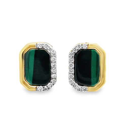 0.10Ct Rd 18K Yellow Gold Diamond Stud Earrings 1.4Dwt