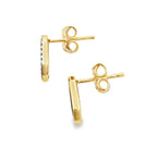 0.10Ct Rd 18K Yellow Gold Diamond Stud Earrings 1.4Dwt