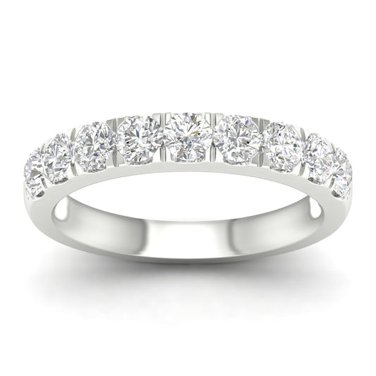 1.00Ctw 14K White Gold Lab Grown Diamond Wedding Band Size 7 Igi Certified