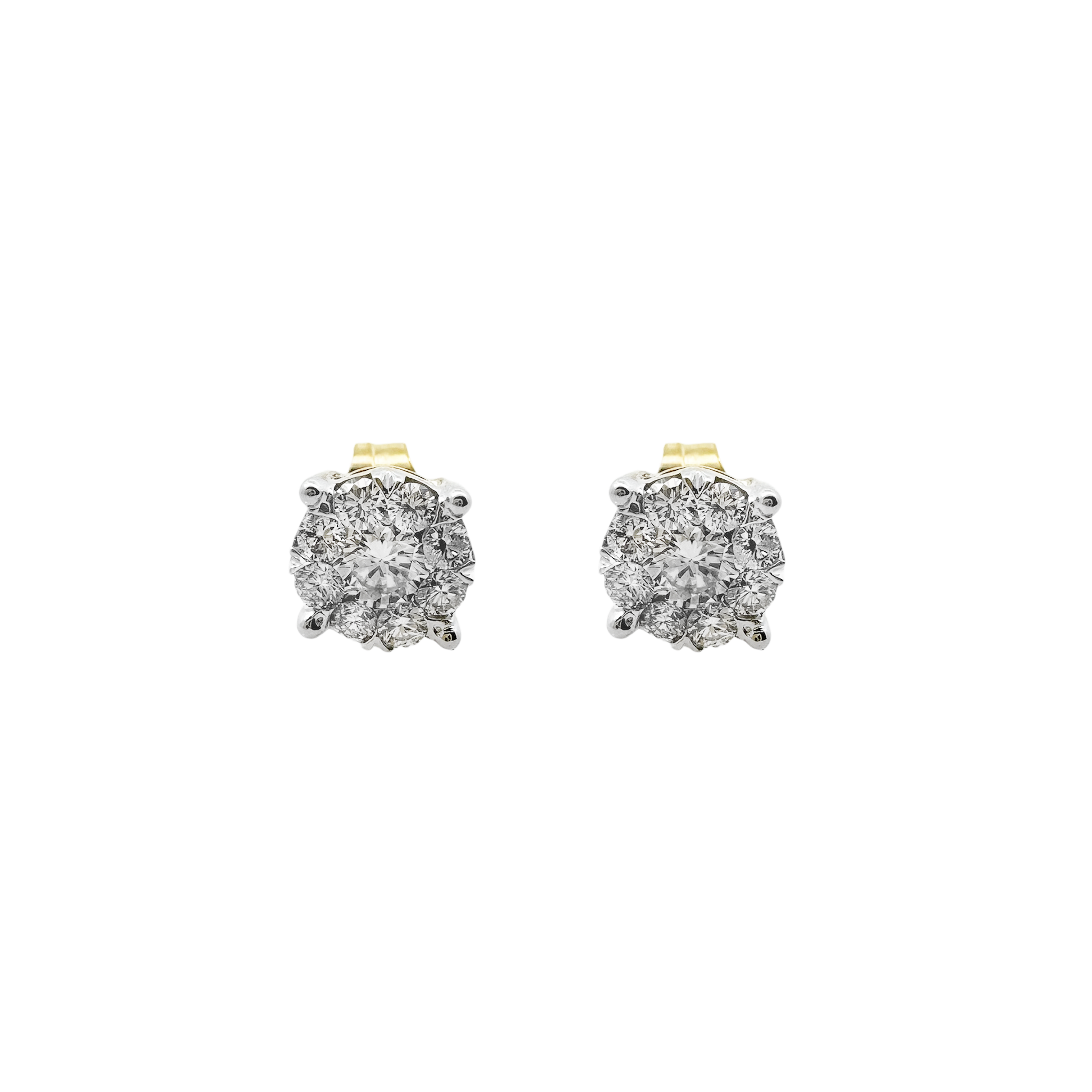 1/4Ctw 14K Yellow Gold Diamond Stud Earrings 0.6Dwt