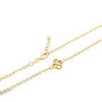 14K Yellow Gold 5 Flower Necklace 17In 4Dwt