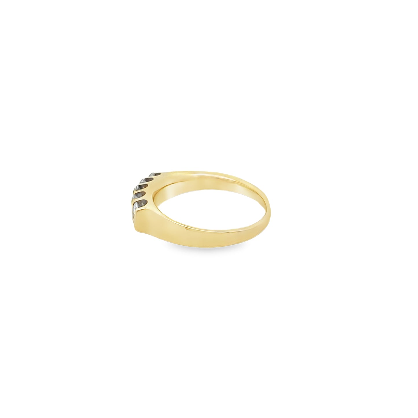 0.5Ct 14K Yellow Gold Diamond Wedding Band Ring Size 7 2.8Dwt