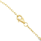 14K Yellow Gold Onyx Flower Bracelet 8In 2.1Dwt