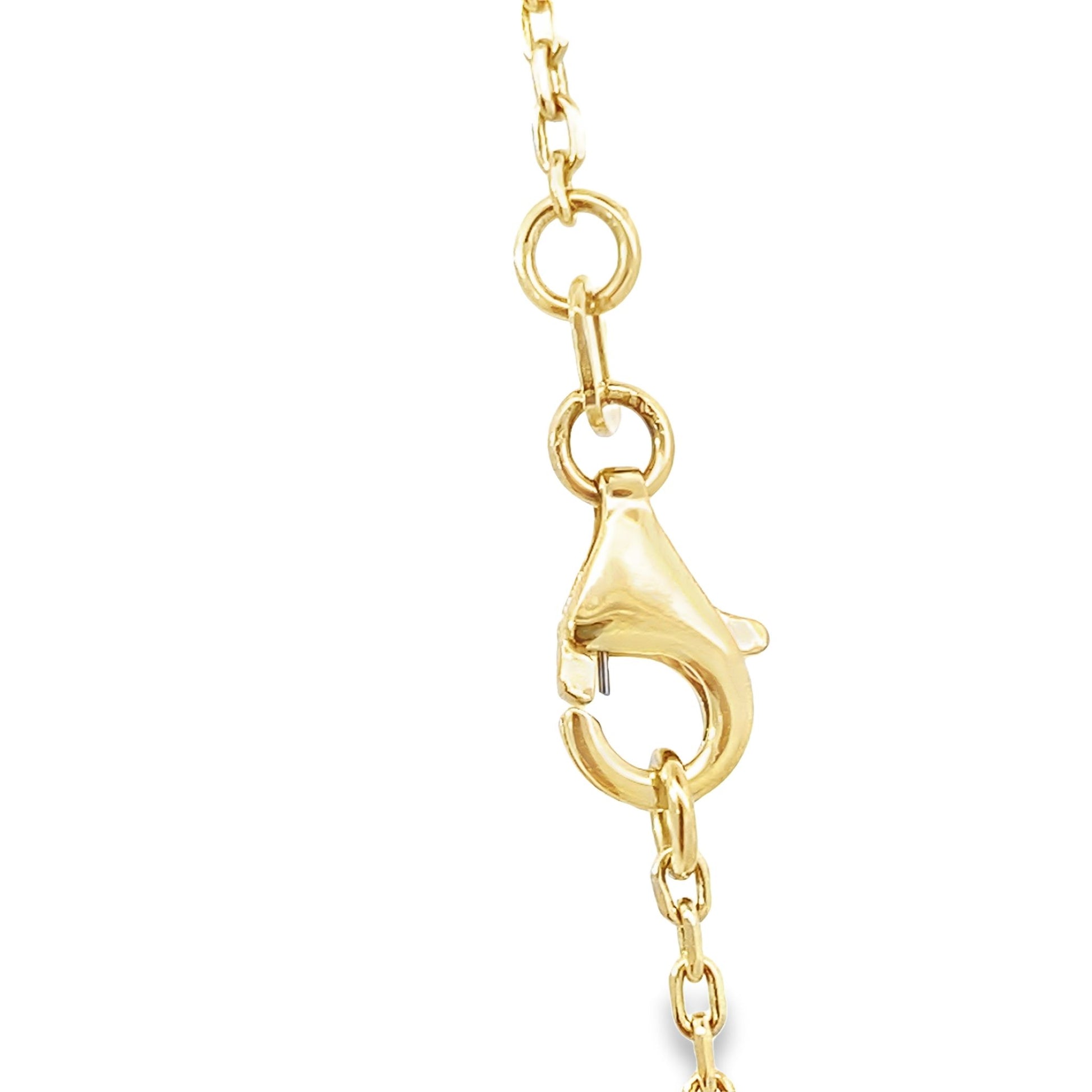 14K Yellow Gold Mother Of Pearl Flower Bracelet 8In 3.9Dwt
