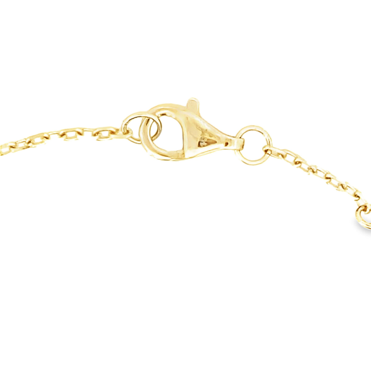 10K Yellow Gold Small Onyx Flowers Bracelet 8In 1.5Dwt