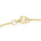 10K Yellow Gold Small Red Stone Flowers Bracelet 8In 1.3Dwt