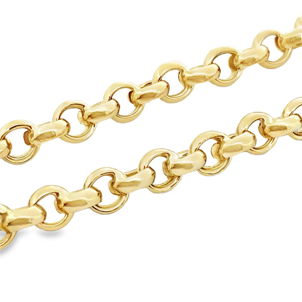 14K Yellow Gold Rolo Link Bracelet 7.5In 2.6Dwt