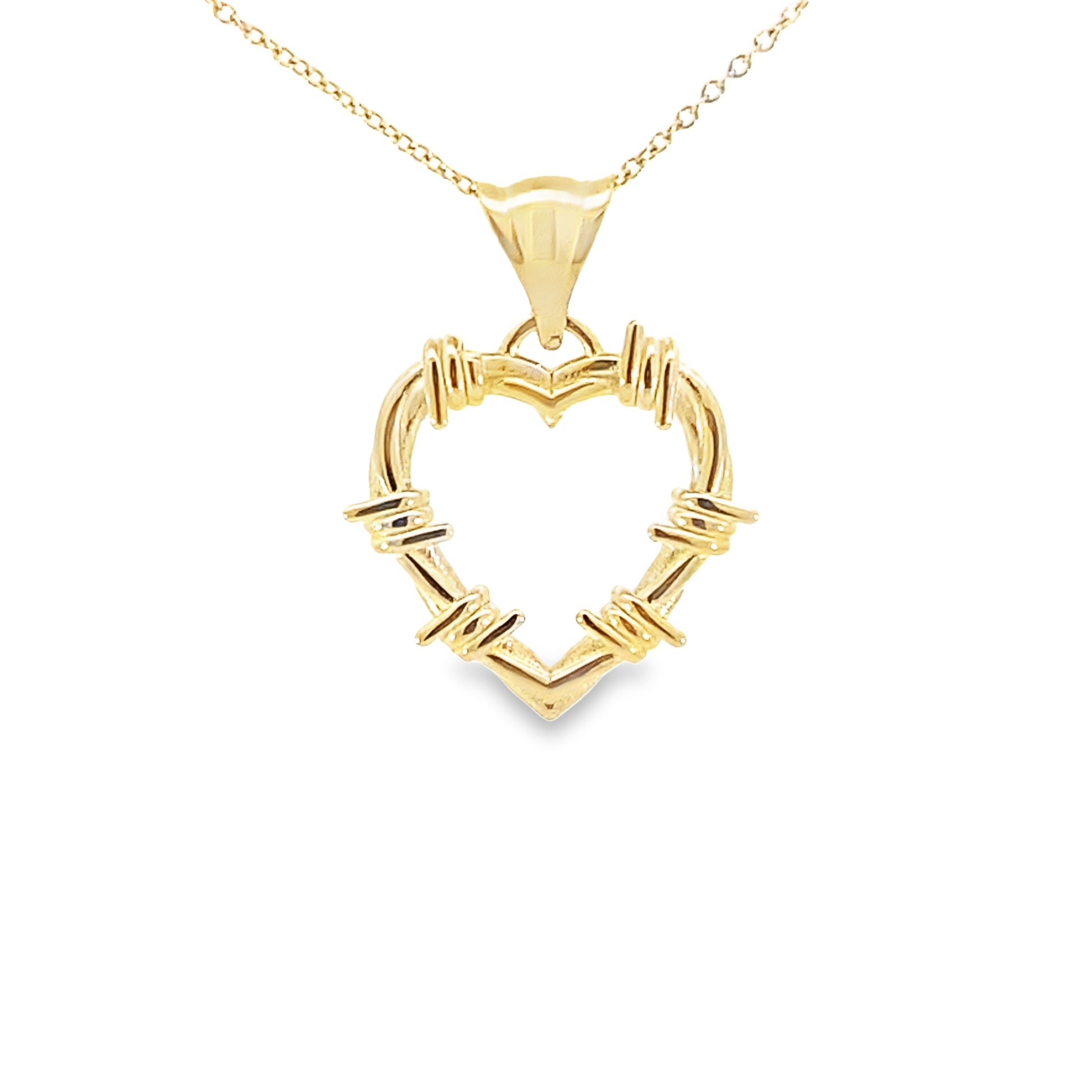 14K Yellow Gold KG Heart Pendant 1.5Dwt