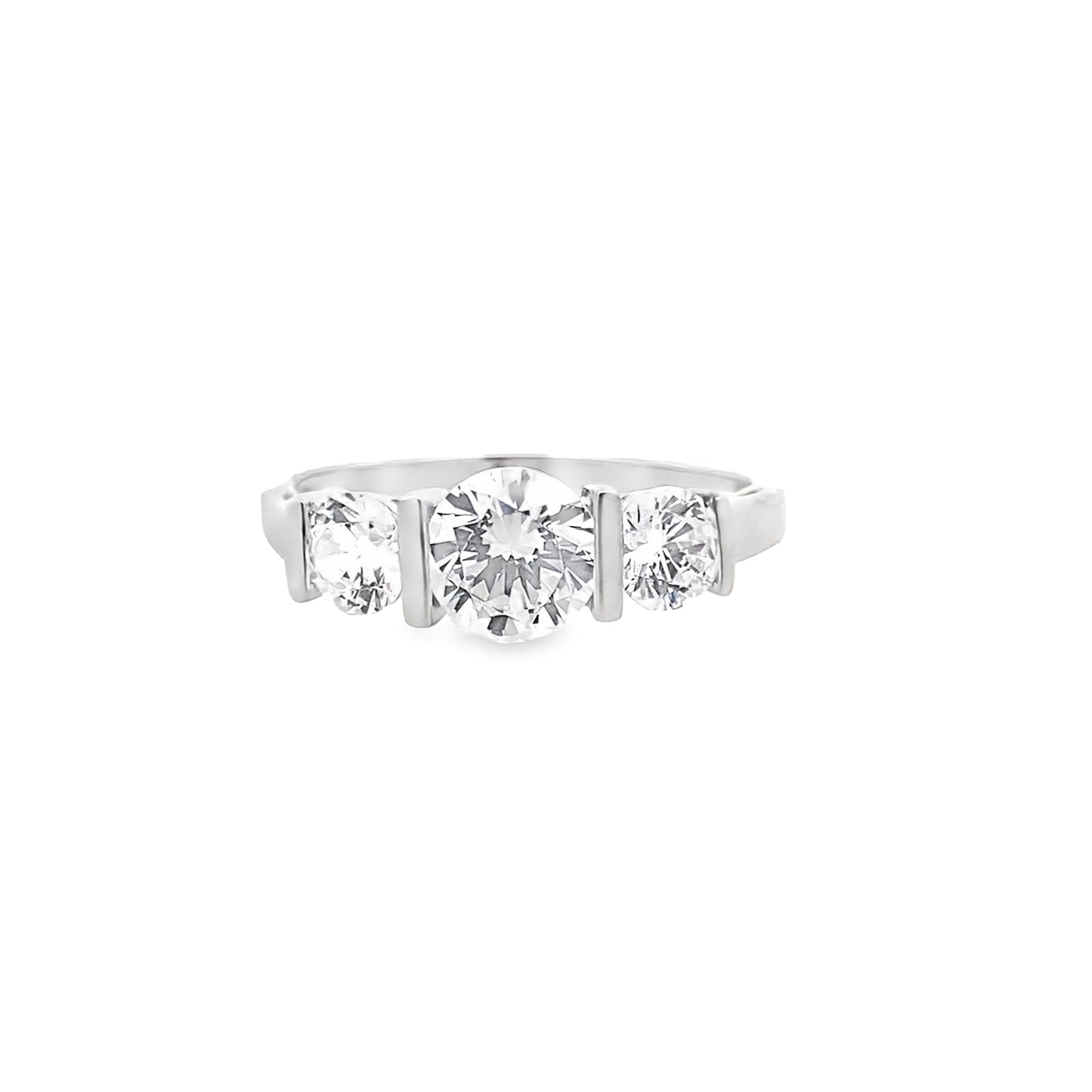 10K White Gold Cz Lds Fashion Ring Size 10 1.8Dwt