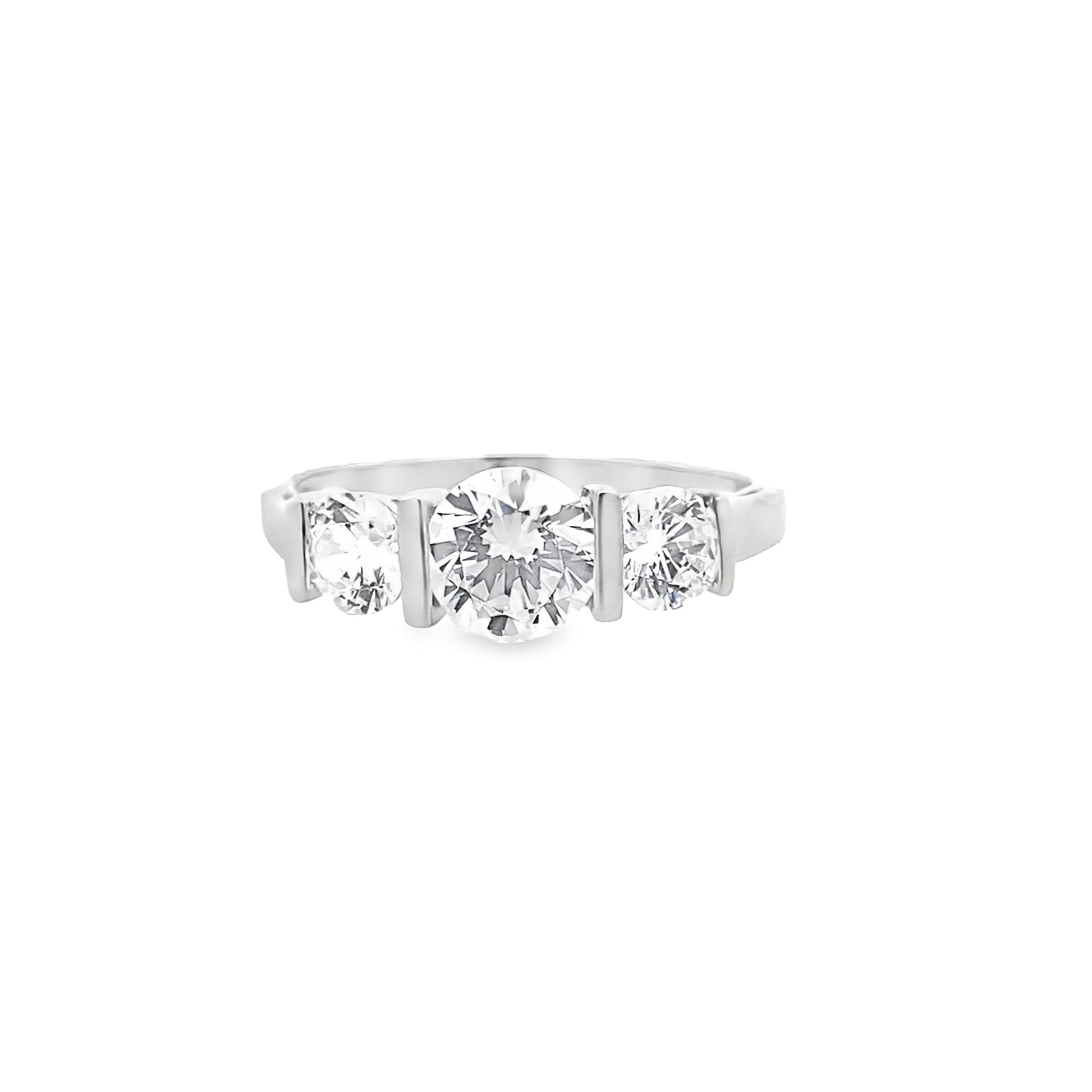 10K White Gold Cz Lds Fashion Ring Size 10 1.8Dwt