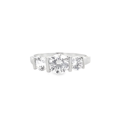 10K White Gold Cz Lds Fashion Ring Size 10 1.8Dwt