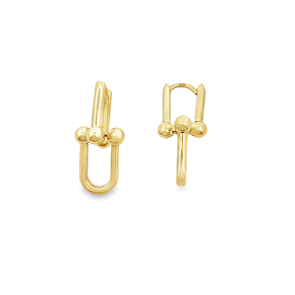 14K Yellow Gold Stirrup Earrings 3.2Dwt
