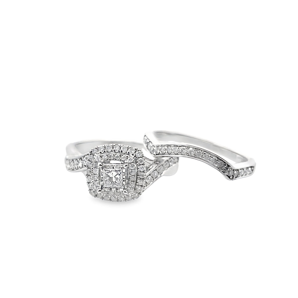 0.65Ctw 14K Yellow Gold Diamond Bridal Set Size 7 4.1Dwt