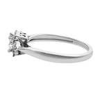 0.25Ctw 10K White Gold Diamond Engagement Ring Size 7 1.7Dwt