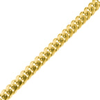 10K Yellow Gold Triple Clasp Cuban Link Bracelet 11Mm 7In 43.0Dwt