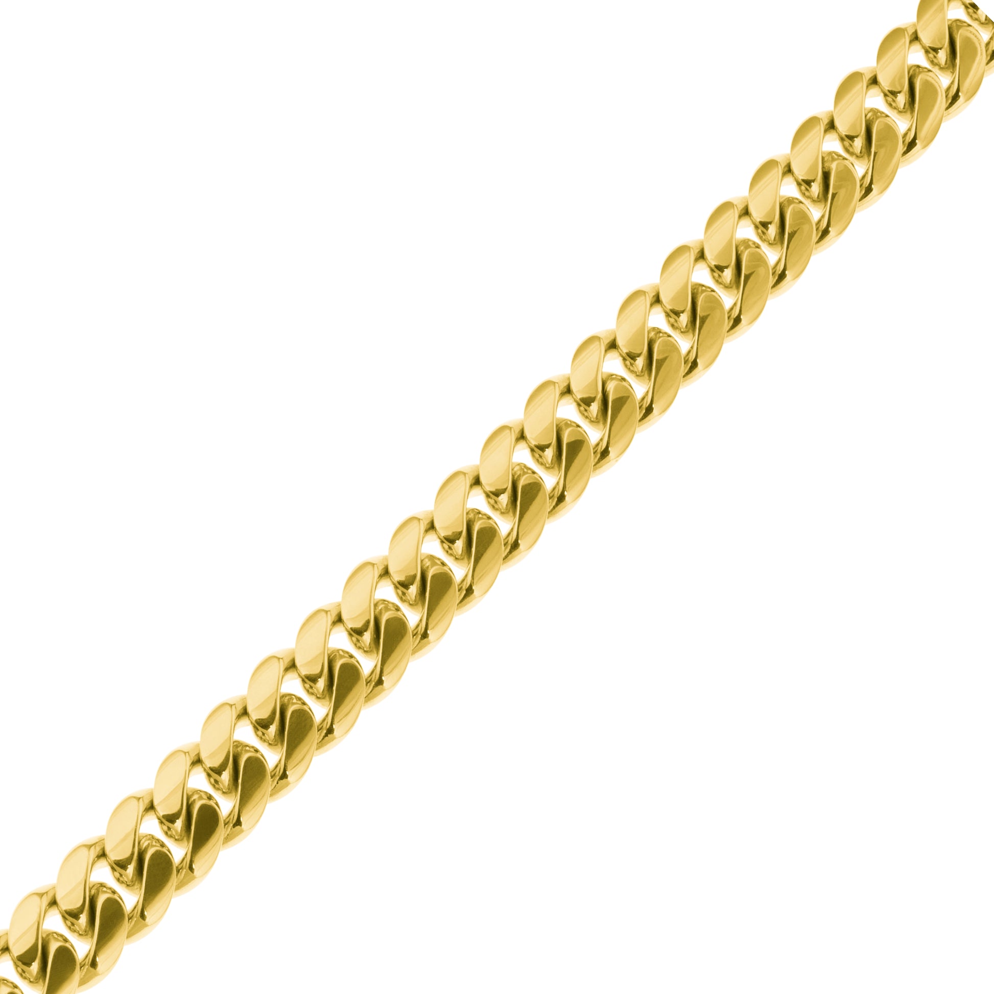 10K Yellow Gold Triple Clasp Cuban Link Bracelet 13.5Mm 9In 74.2Dwt