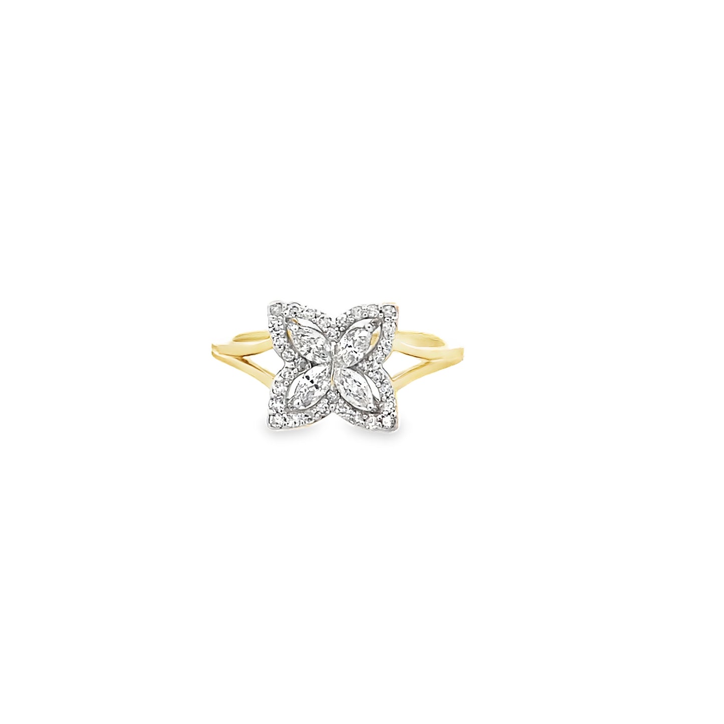 0.50Ctw 14K Yellow Gold Diamond Fashion Ring Size 7