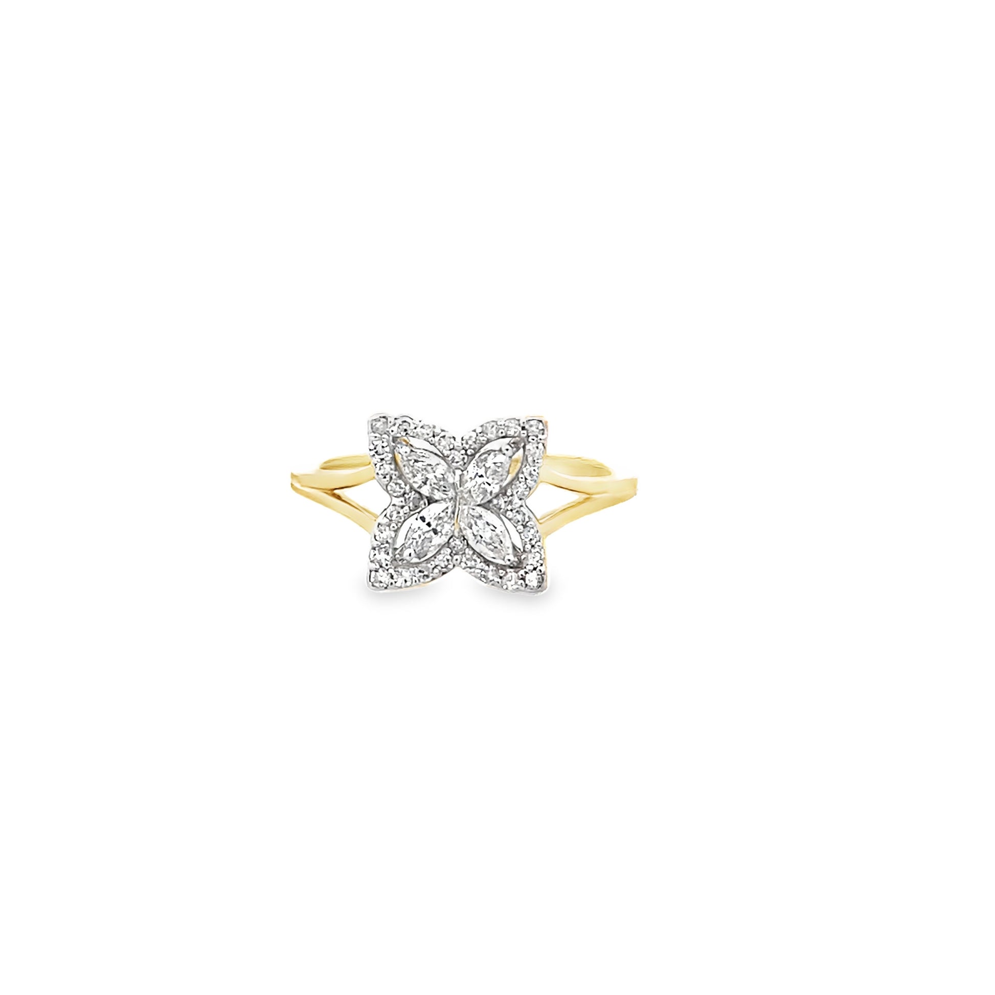 0.50Ctw 14K Yellow Gold Diamond Fashion Ring Size 7