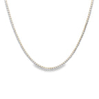 5.00Ct 10K Yellow Gold Diamond Tennis Necklace 18In 13.6Dwt