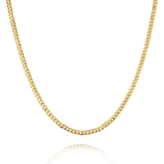 14K Yellow Gold Triple Clasp Cuban Link Chain 5Mm 24In 33.8Dwt / 52.6 G