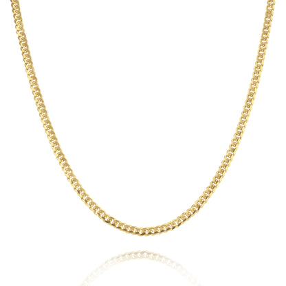 10K Yellow Gold Triple Clasp Cuban Link Chain 5Mm 18In 24.7Dwt