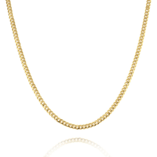 10K Yellow Gold Triple Clasp Cuban Link Chain 6Mm 24.5In 47.7Dwt