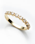 0.25Ctw 10K Yellow Gold Diamond Wedding Band Size 7  1.2Dwt