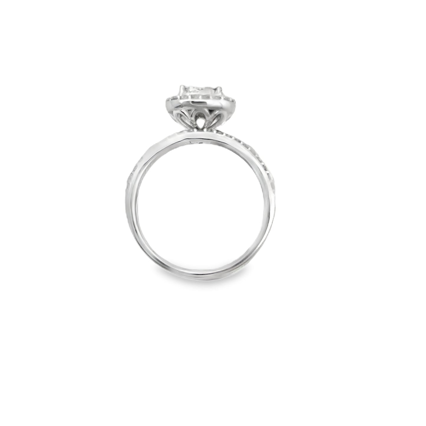 0.50Ct 14 White Gold Diamond Engagement Ring Size 7 2.3Dwt