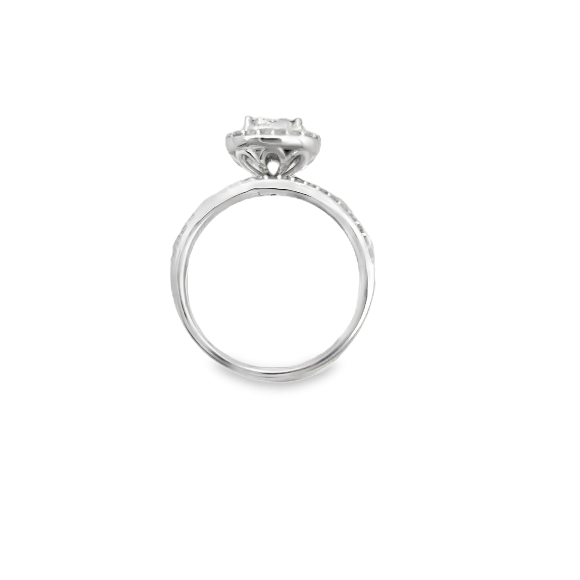 0.50Ct 14 White Gold Diamond Engagement Ring Size 7 2.3Dwt
