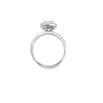 0.50Ct 14 White Gold Diamond Engagement Ring Size 7 2.3Dwt