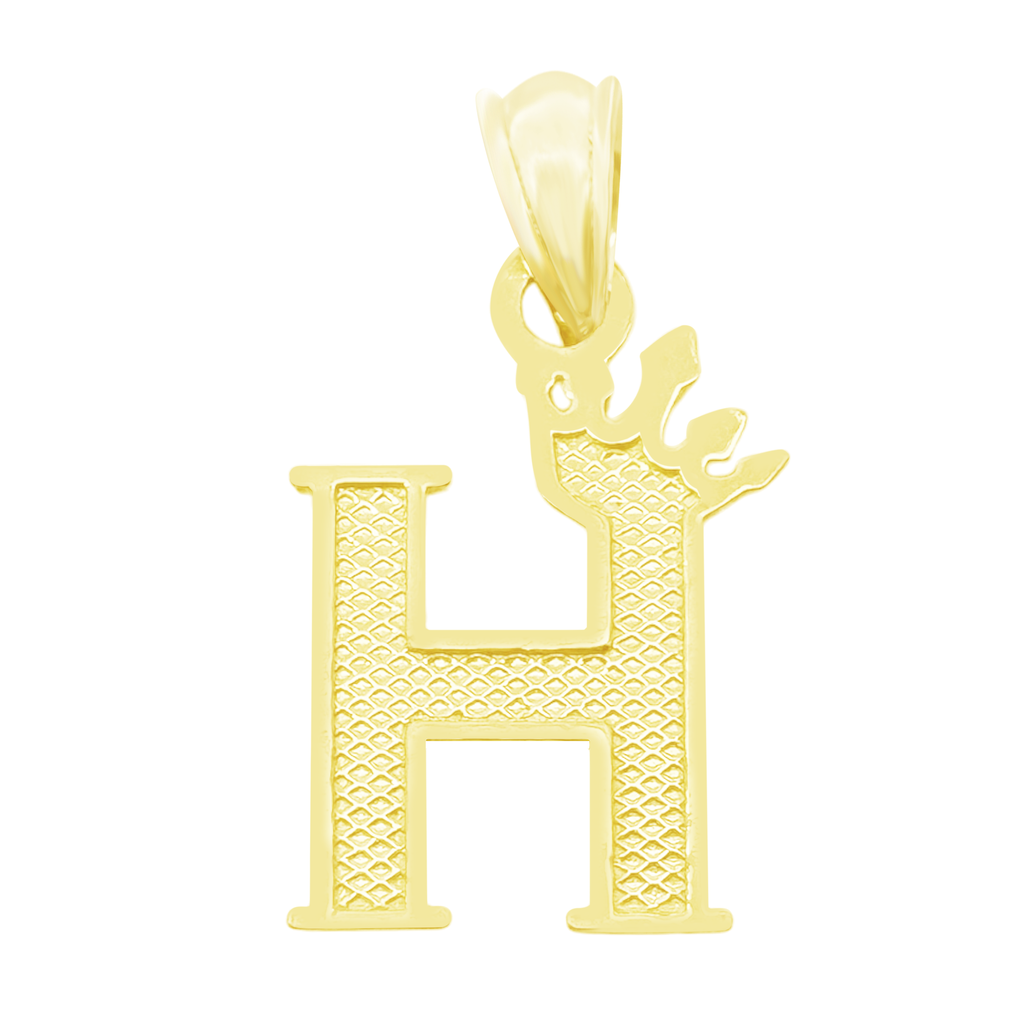 10K Yellow Gold Letter "H" Pendant 0.4Dwt