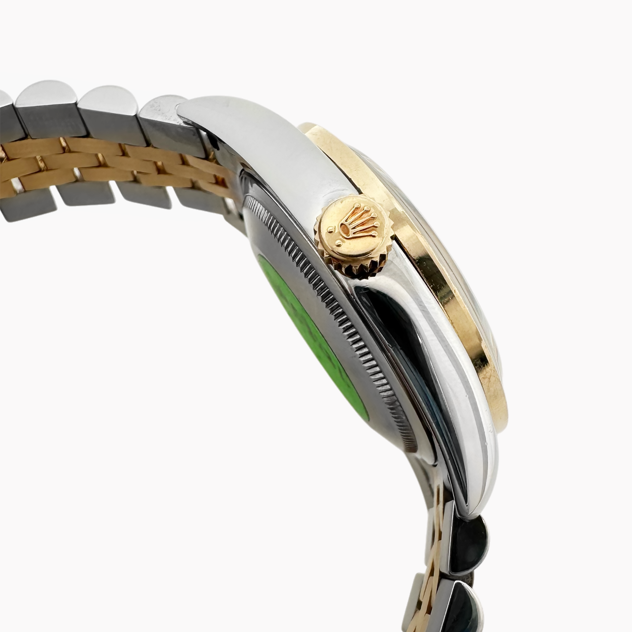 Pre-Owned Scr Rolex Datejust 36Mm Champagne Diamond Dial Watch Two Tone Bracelet Model 116233