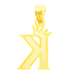 10K Yellow Gold Letter "K" Pendant 0.5Dwt