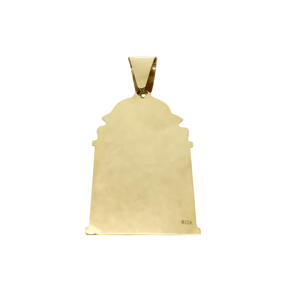 10K Two Tone Gold Caridad Del Cobre Pendant 7.8Dwt