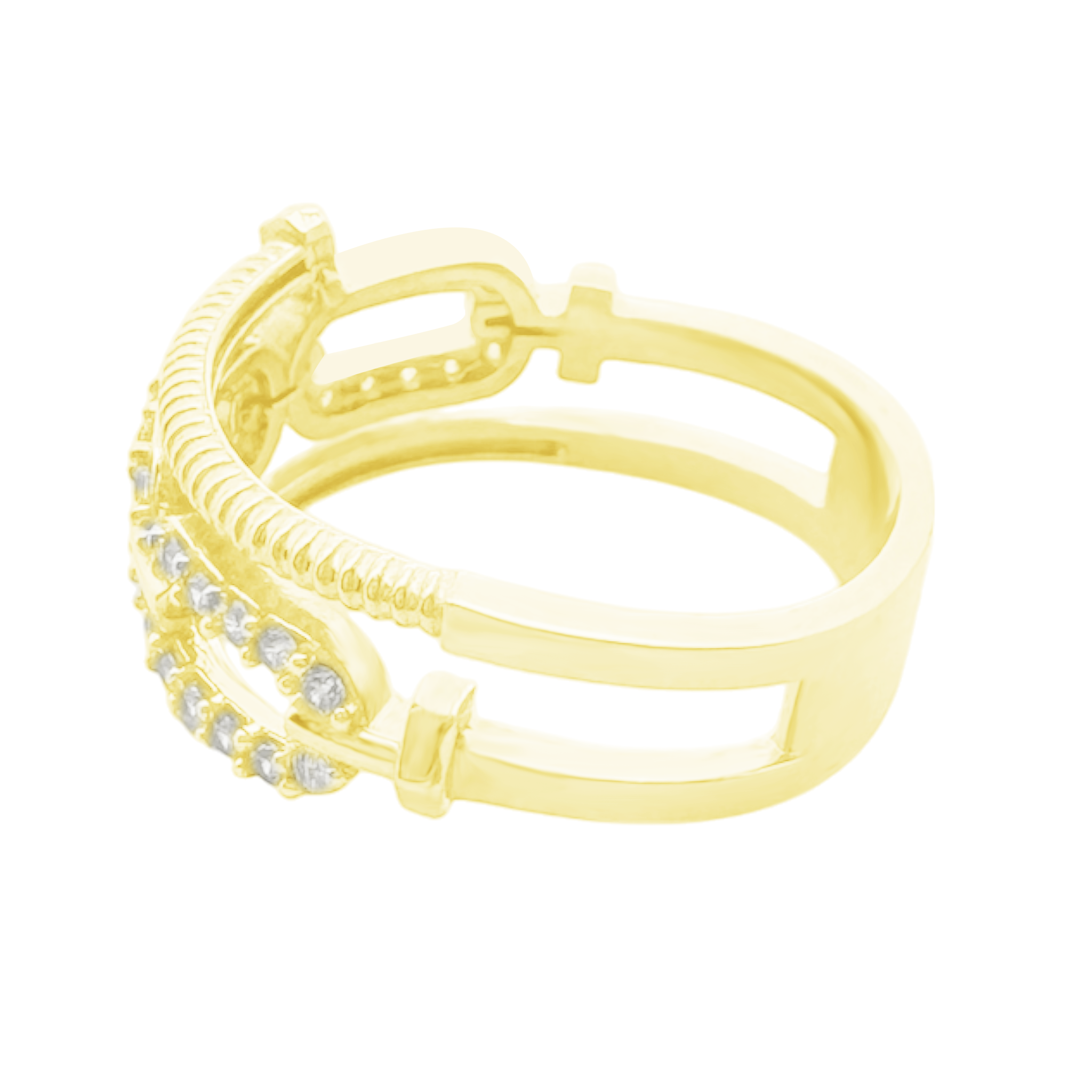 10K Yellow Gold Cz Fashion Ring Size 6.5 2.0 Dwt