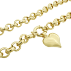 10K Yellow Gold Rolo Link Necklace 8.5Mm 18In 13.6Dwt