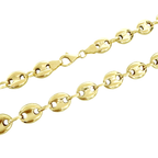14K Yellow Gold Mariner Puff Link Chain 9.5Mm 24In 19.5Dwt