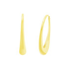10K Yellow Gold Hollow Hoop Earrings 4.9Dwt