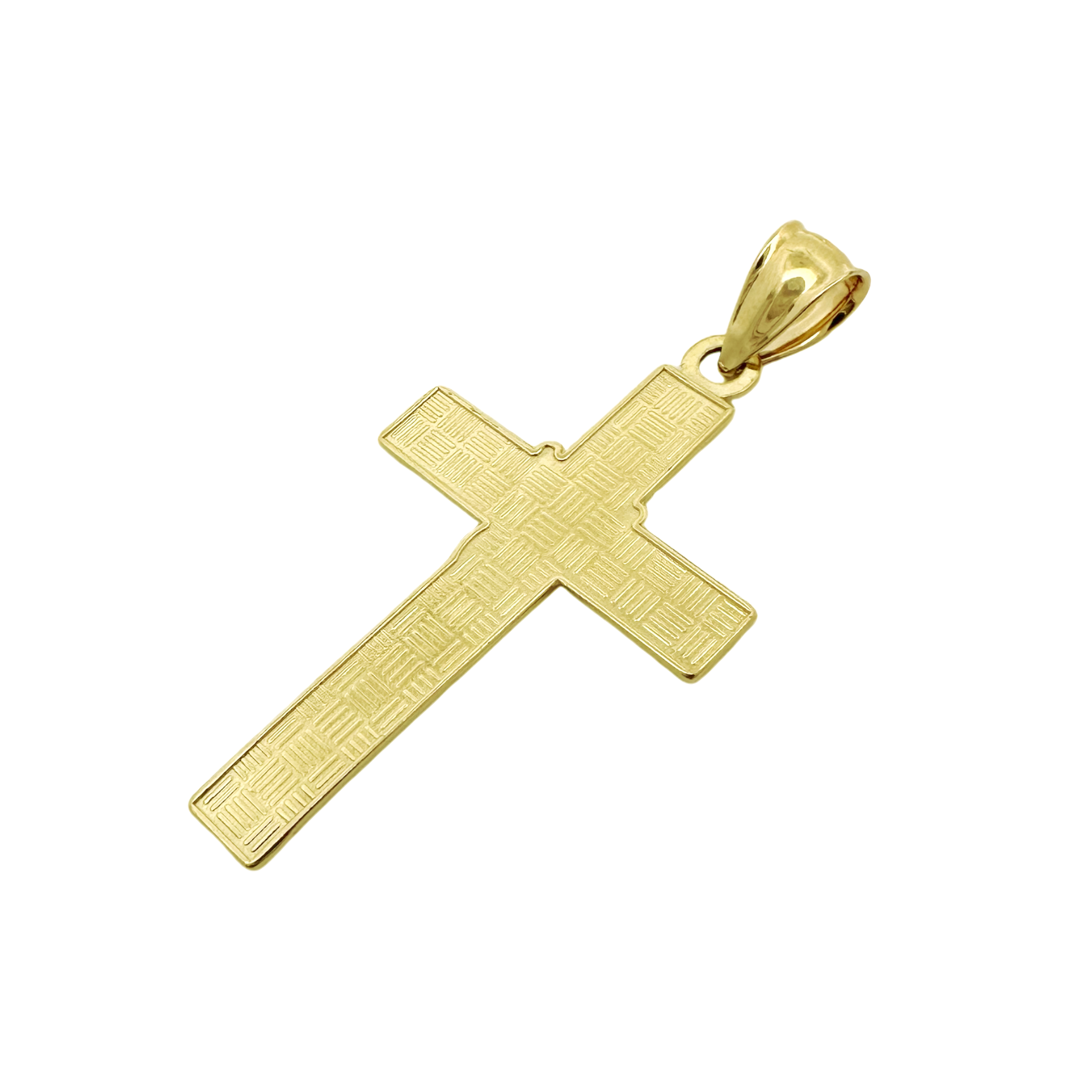 10K Yellow Gold Cross Pendant 1.8Dwt