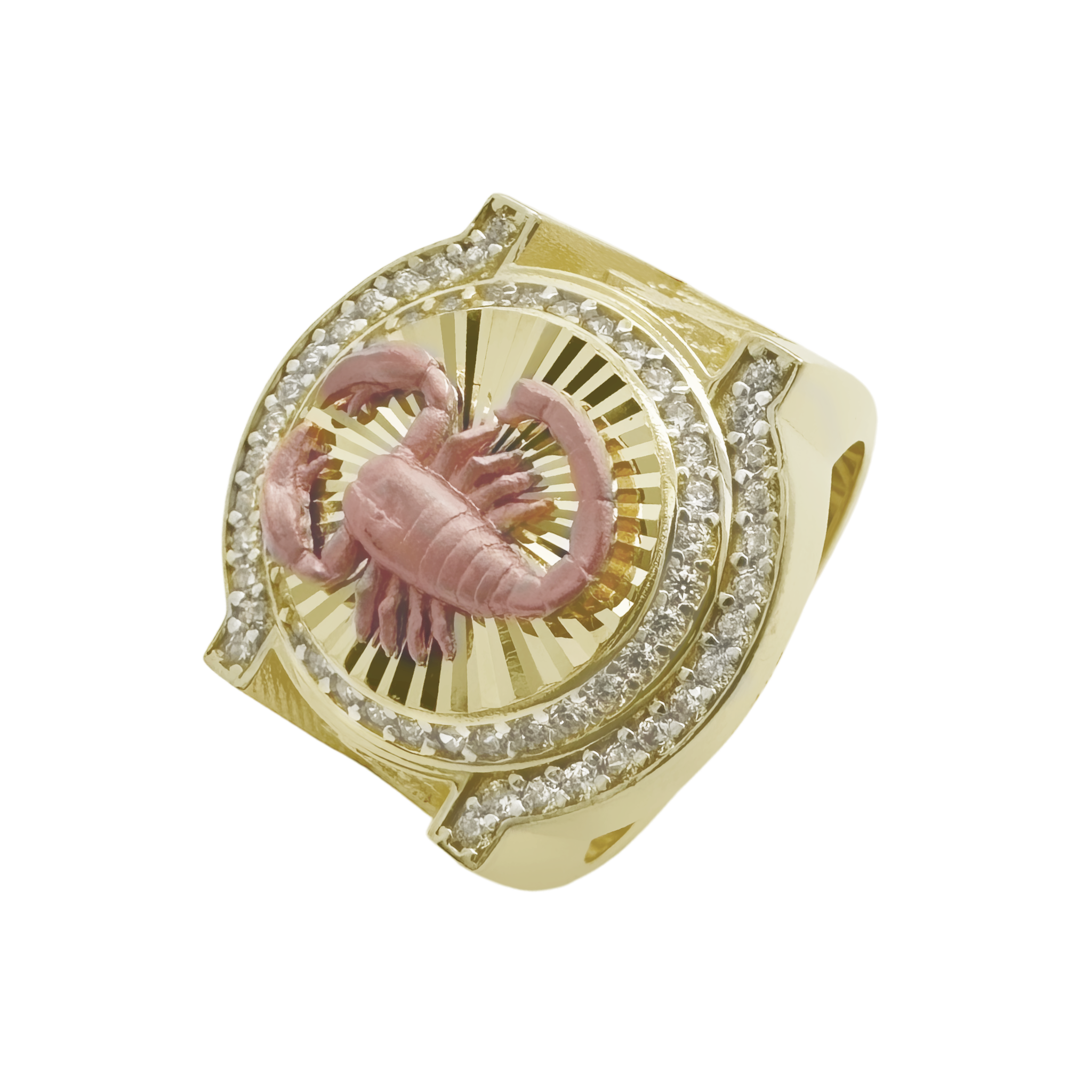 10K Tri Color Mens Scorpion Ring Size 10.5 5.6Dwt