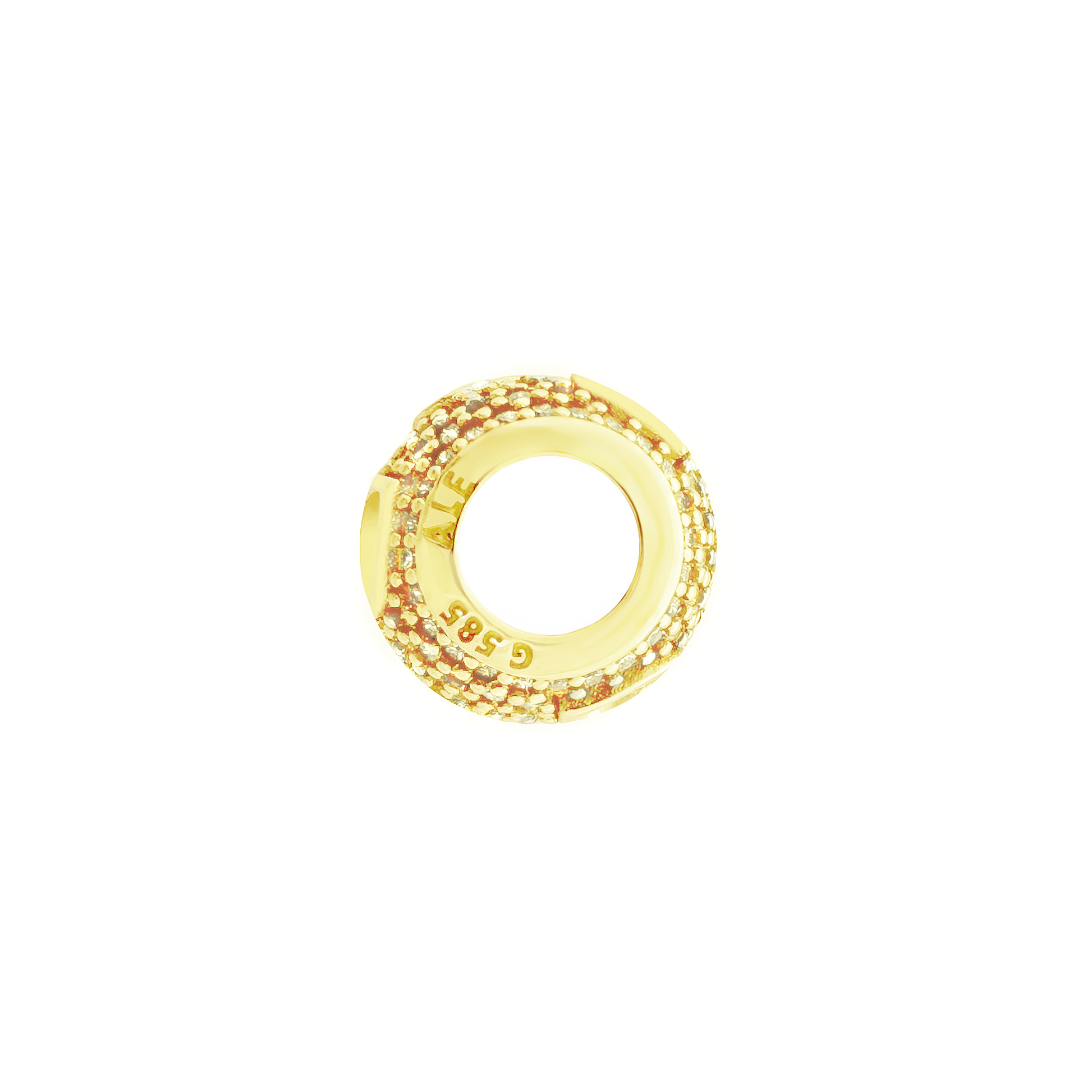 10K Yellow Gold Cz Clasp Monaco Style Link Chain 7Mm 16In 11.2Dwt