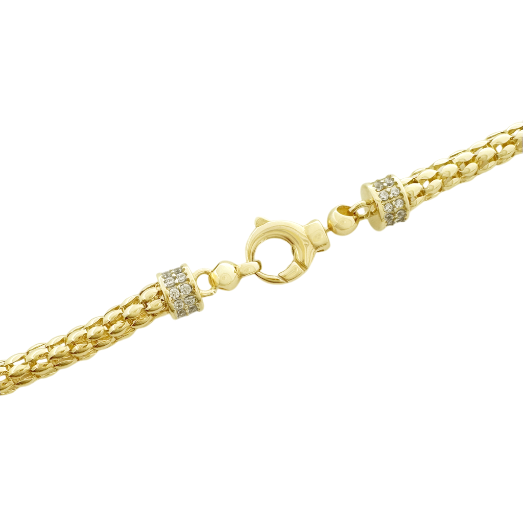 14K Yellow Gold Ladies Fancy Link Necklace 18.5In 17.9Dwt