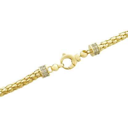14K Yellow Gold Ladies Fancy Link Necklace 18.5In 17.9Dwt