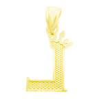 10K Yellow Gold Letter "L" Pendant 0.4Dwt