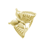 14K Yellow Gold Butterfly Ring Size 8 2.7Dt