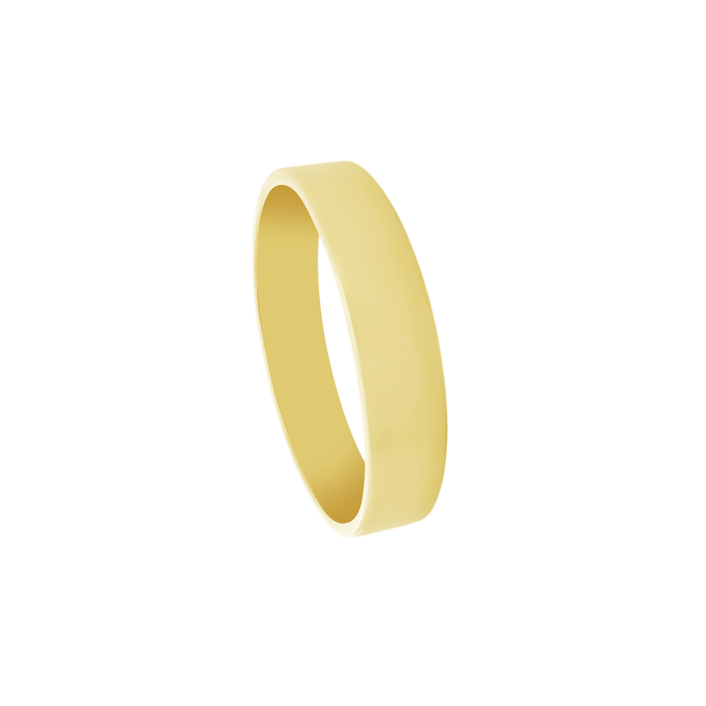 14K Yellow Gold Plain Wedding Band Mens Ring Size 12 3.0Dwt