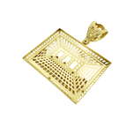 10K Yellow Gold Rectangular Last Supper Pendant 5.0Dwt