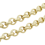 10K Yellow Gold Rolo Link W/Puff Heart 8.5Mm 7.5In 6.6Dwt