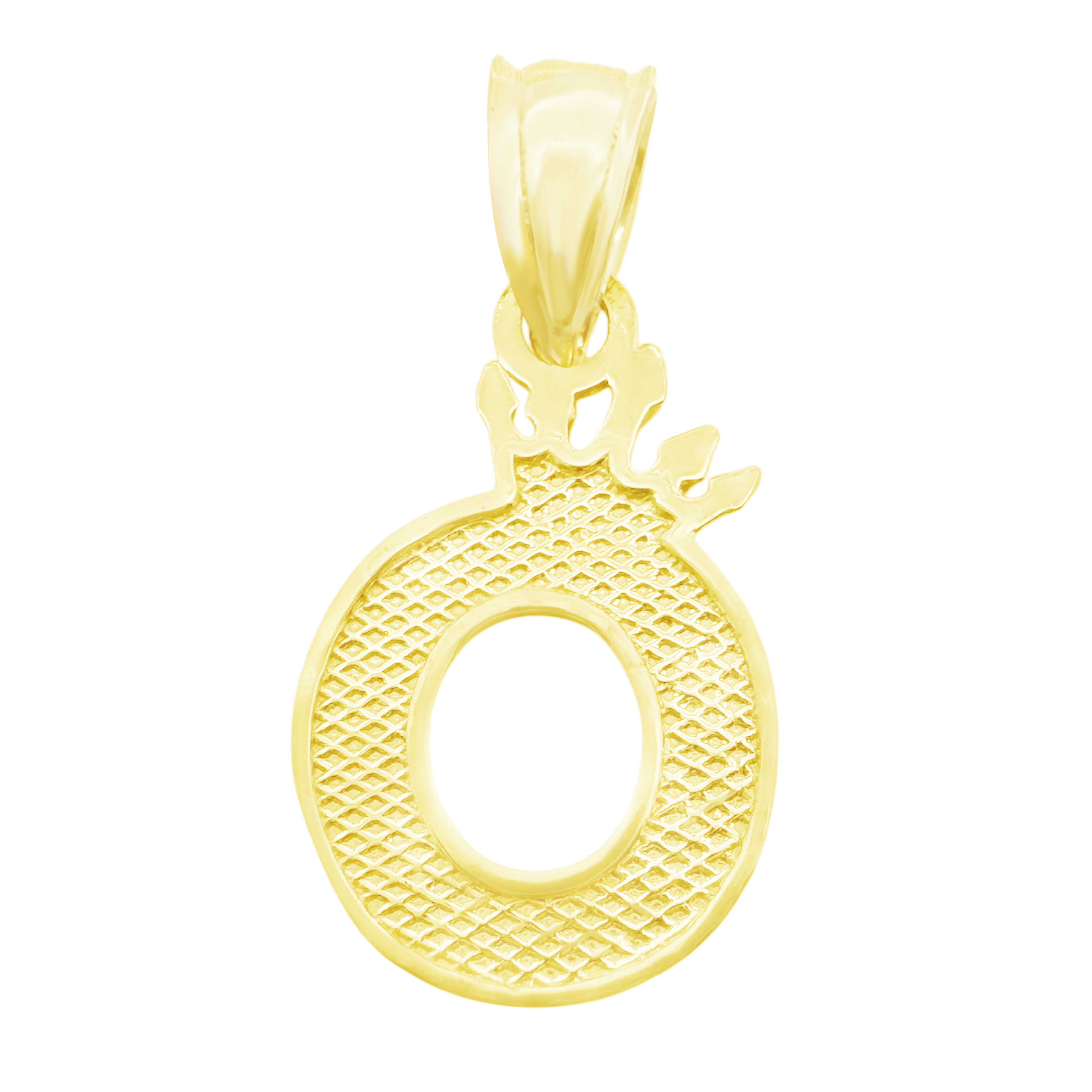 10K Yellow Gold Letter "O" Pendant 0.4Dwt