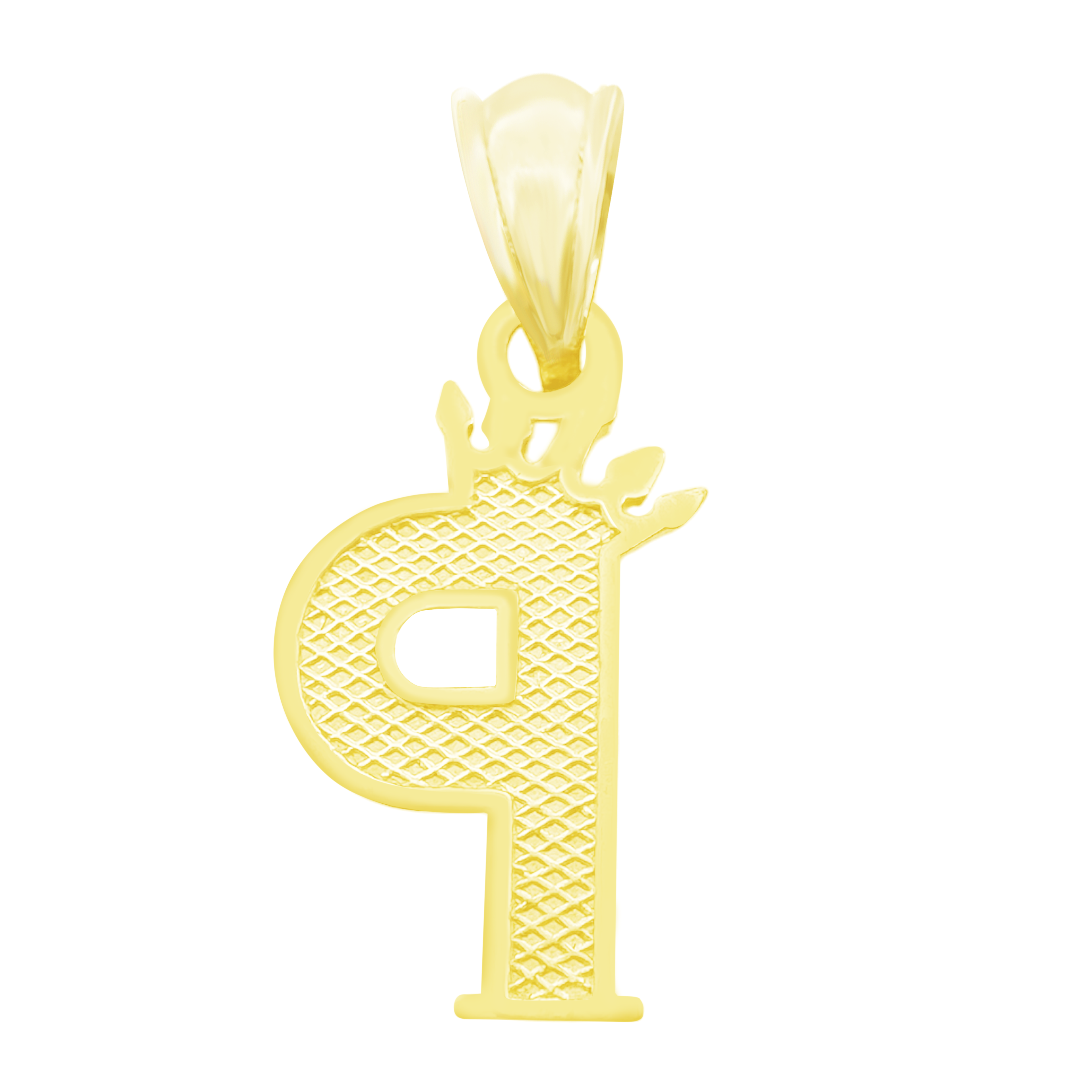 10K Yellow Gold Letter "P" Pendant 0.4Dwt